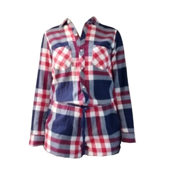 aerie Other - Aerie Plaid Flannel Romper, Sleepwear, Size Medium
